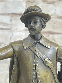 Real Pure Classic Bronze Cavalier Cavalry Soldier Sculpture
