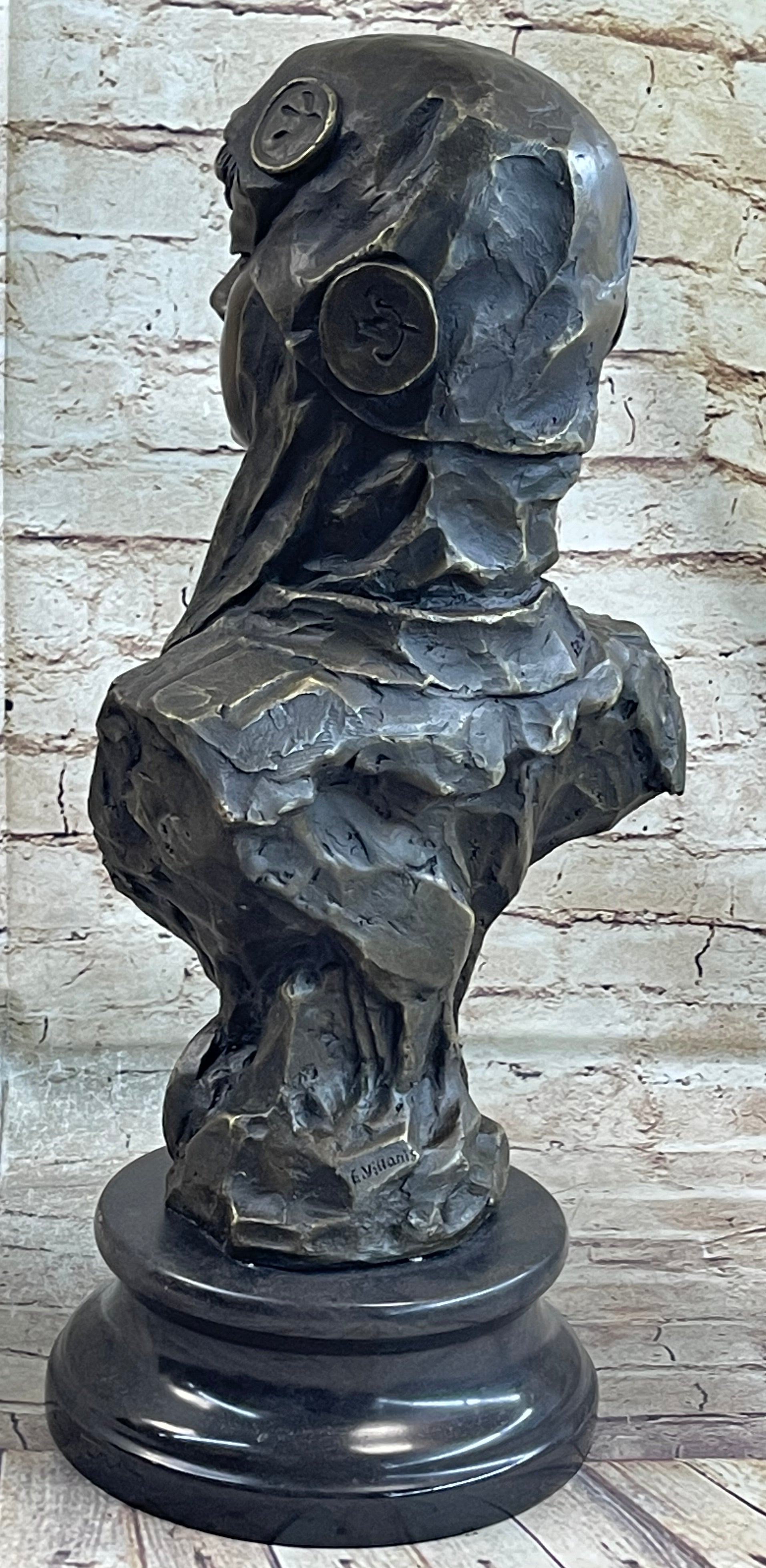 Dalila Delilah by Emmanuel Villanis Bronze Bust 18" x 9"