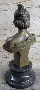 100% Bronze Sculpture Zora by Emmanuel Villanis