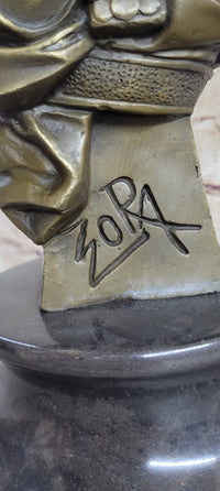 100% Bronze Sculpture Zora by Emmanuel Villanis