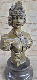 100% Bronze Sculpture Zora by Emmanuel Villanis