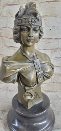 100% Bronze Sculpture Zora by Emmanuel Villanis