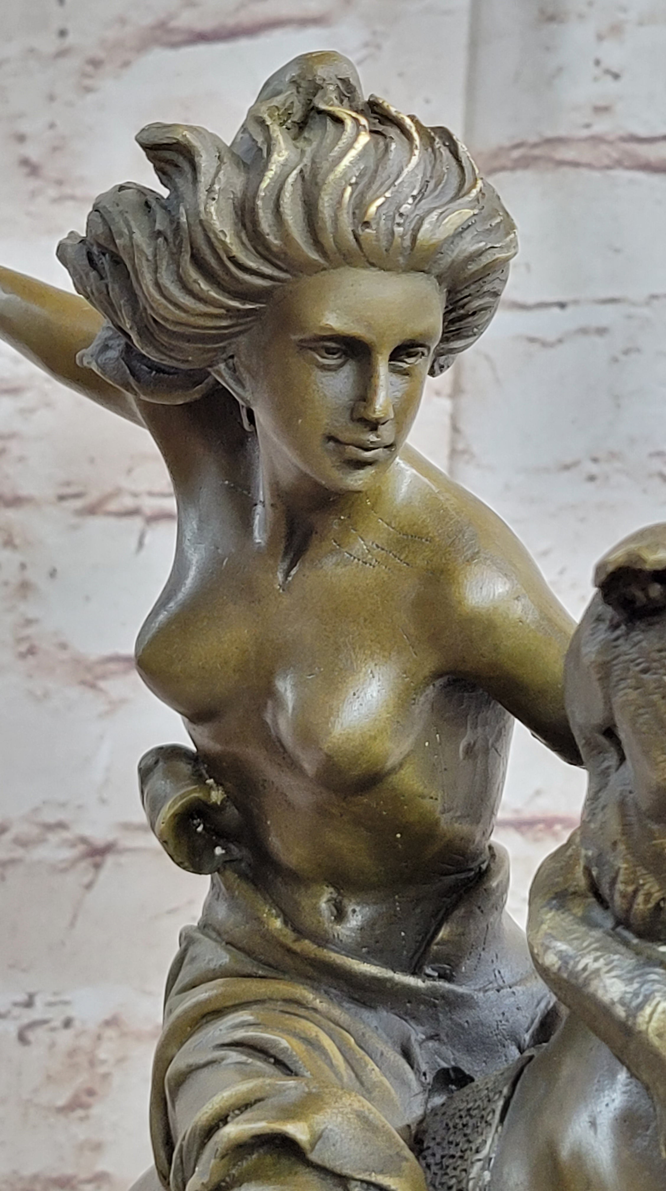 Horse Mounted Female Amazon Warrior by Auguste Kiss Bronze Sculpture
