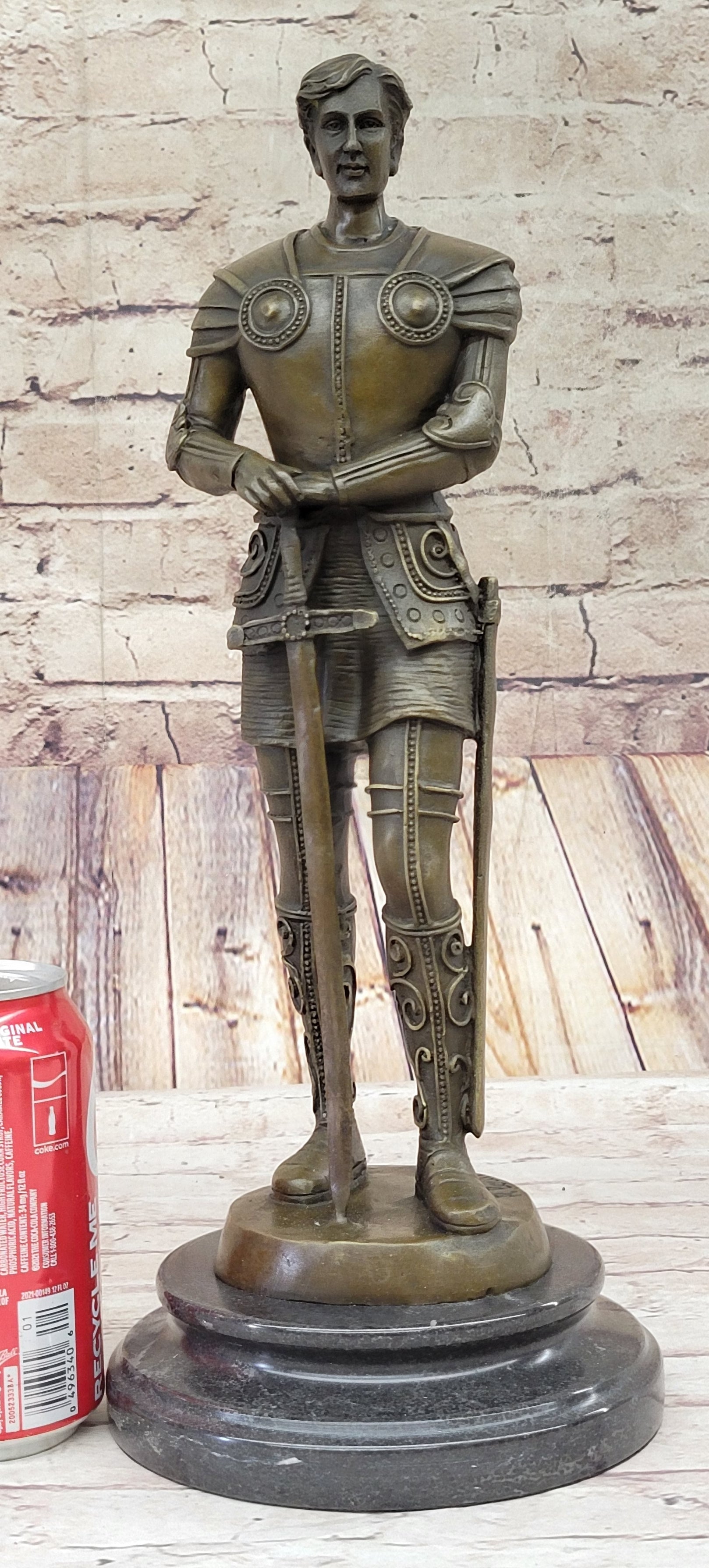Saint Joan of Arc Bronze Metal Sculpture French History