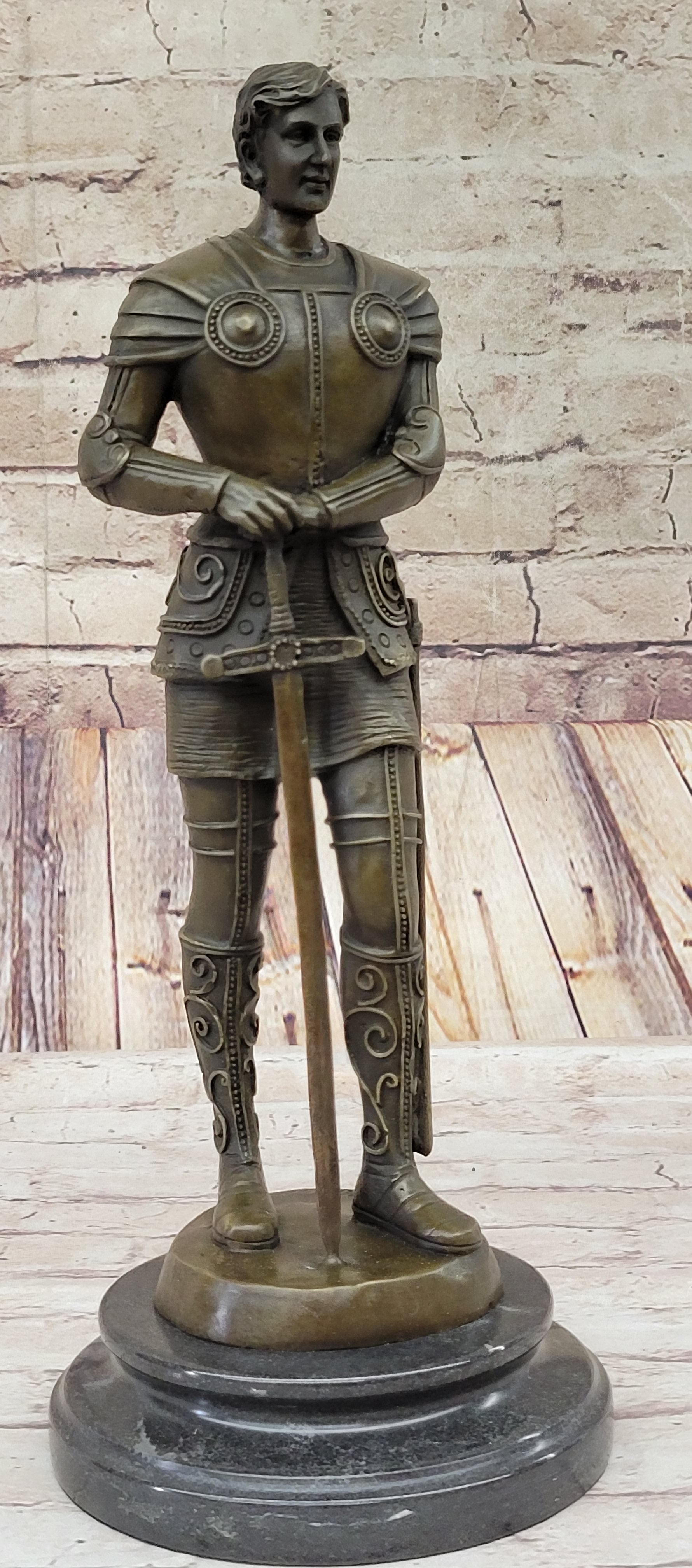 Saint Joan of Arc Bronze Metal Sculpture French History