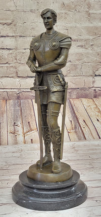 Saint Joan of Arc Bronze Metal Sculpture French History