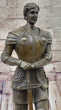 Saint Joan of Arc Bronze Metal Sculpture French History