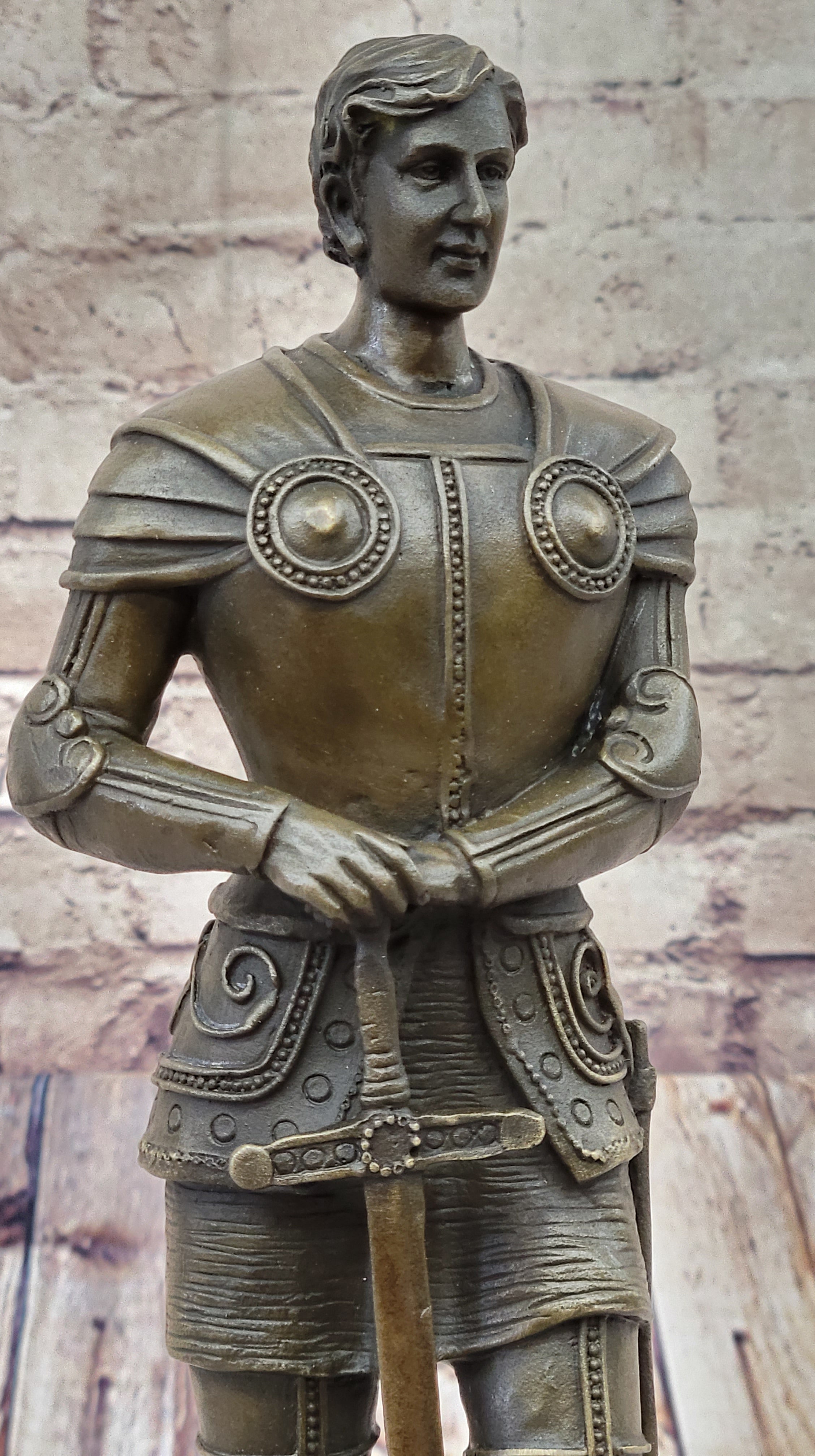 Saint Joan of Arc Bronze Metal Sculpture French History