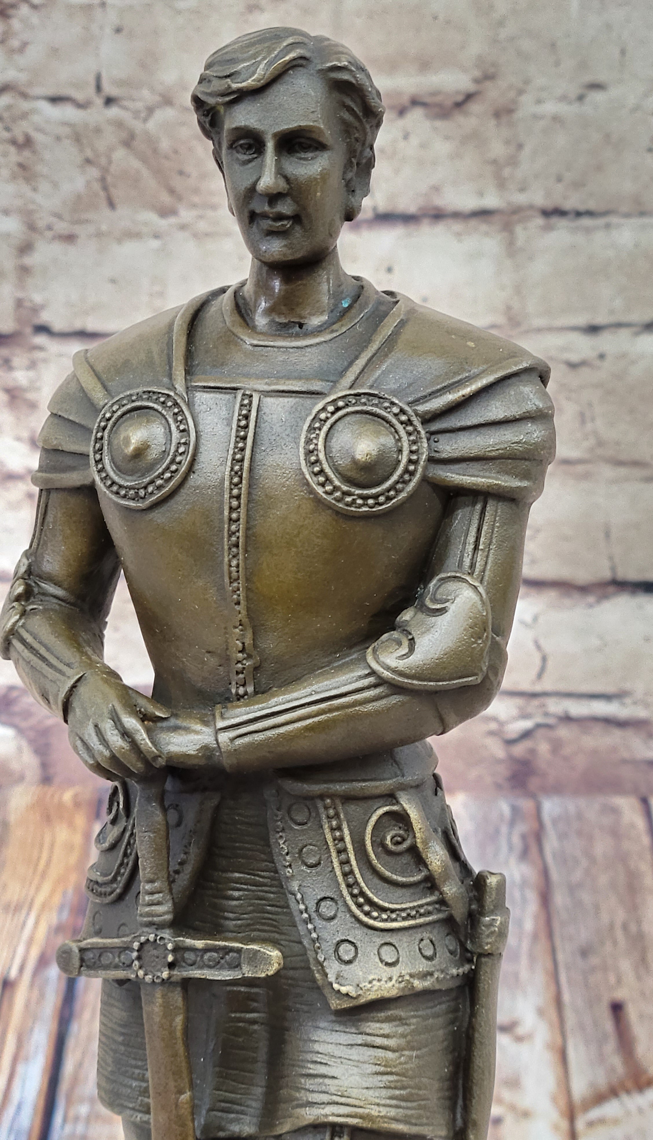 Saint Joan of Arc Bronze Metal Sculpture French History