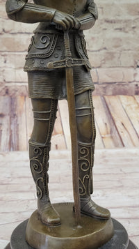 Saint Joan of Arc Bronze Metal Sculpture French History
