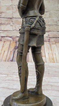 Saint Joan of Arc Bronze Metal Sculpture French History