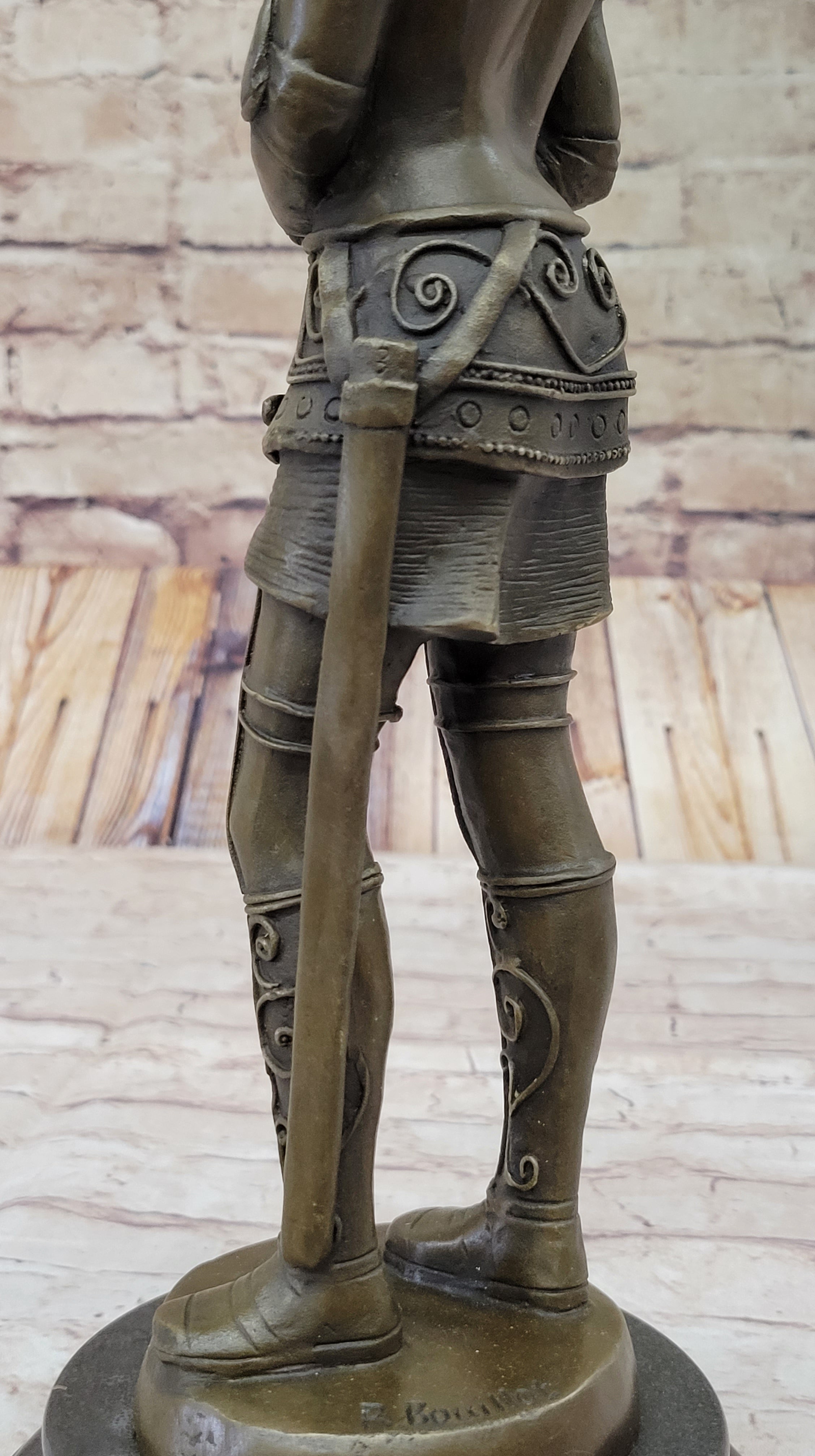 Saint Joan of Arc Bronze Metal Sculpture French History