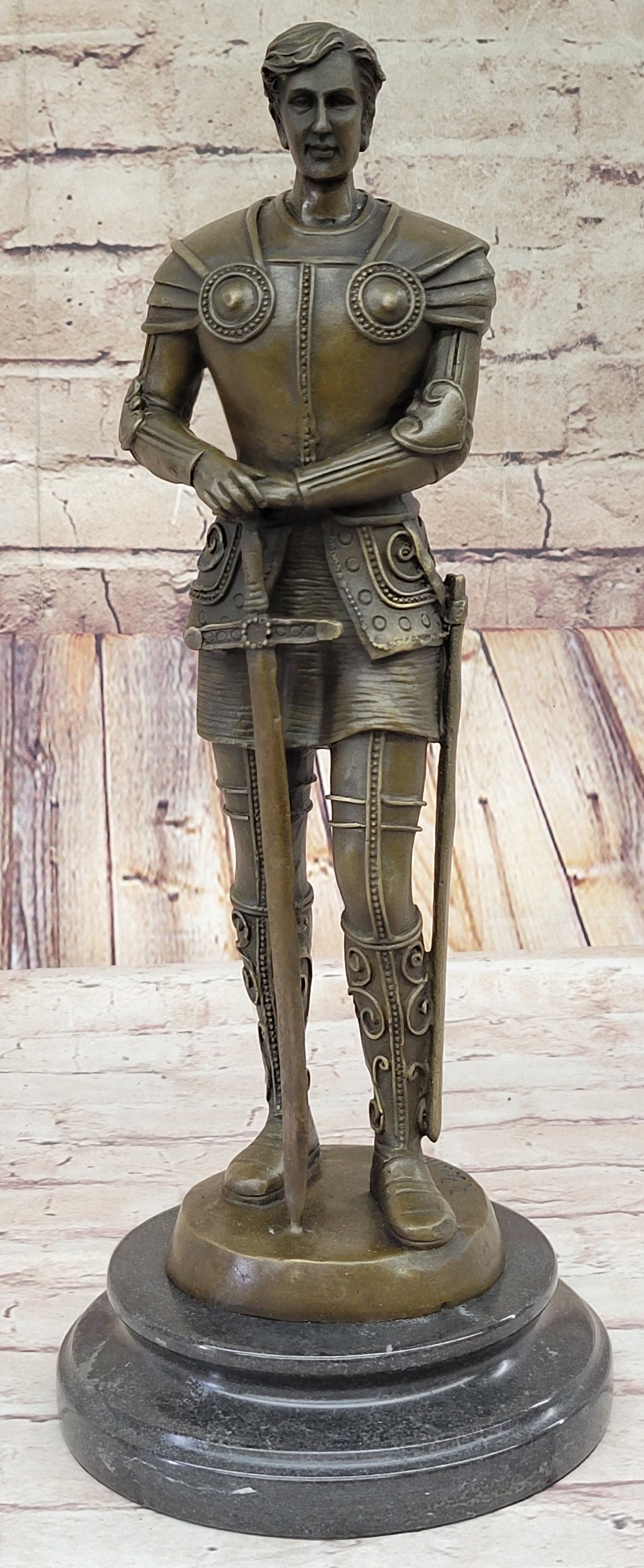 Saint Joan of Arc Bronze Metal Sculpture French History