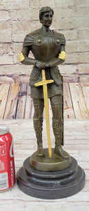 Saint Joan of Arc in Plate Armor Bronze Sculpture