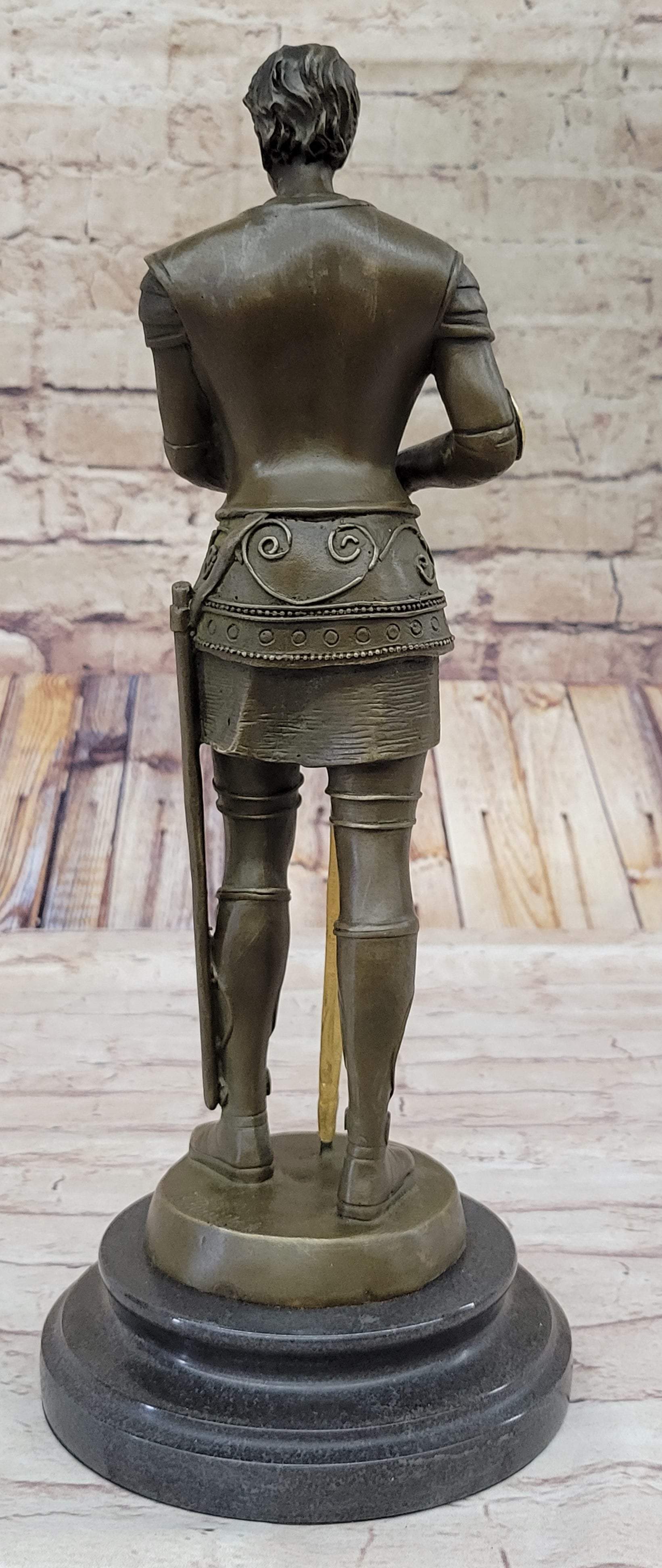 Saint Joan of Arc in Plate Armor Bronze Sculpture
