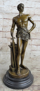 Vintage French Bronze Sculpture by Maurice Constant - Le Travail SALE
