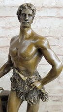 Vintage French Bronze Sculpture by Maurice Constant - Le Travail SALE