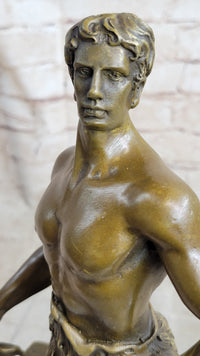 Vintage French Bronze Sculpture by Maurice Constant - Le Travail SALE