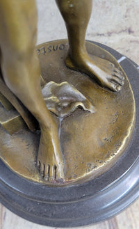 Vintage French Bronze Sculpture by Maurice Constant - Le Travail SALE