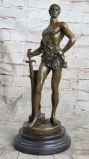 Vintage French Bronze Sculpture by Maurice Constant - Le Travail SALE