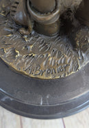 Bronze Sculpture God Apollo Nude Young Man Hunter Bow & Arrow