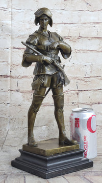 Bronze Sculpture by Emile Louis Picault, Figure of Warrior