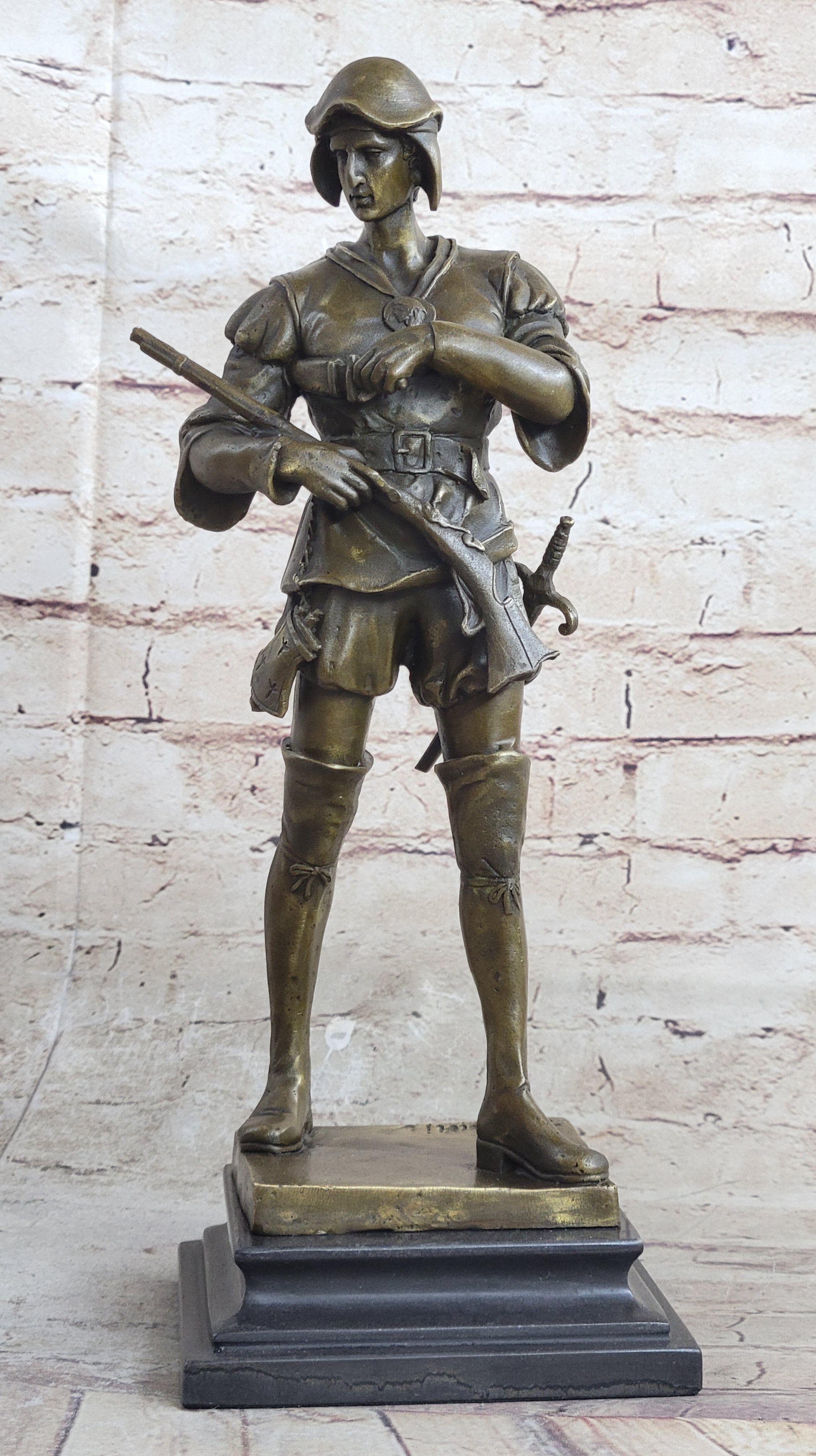 Bronze Sculpture by Emile Louis Picault, Figure of Warrior