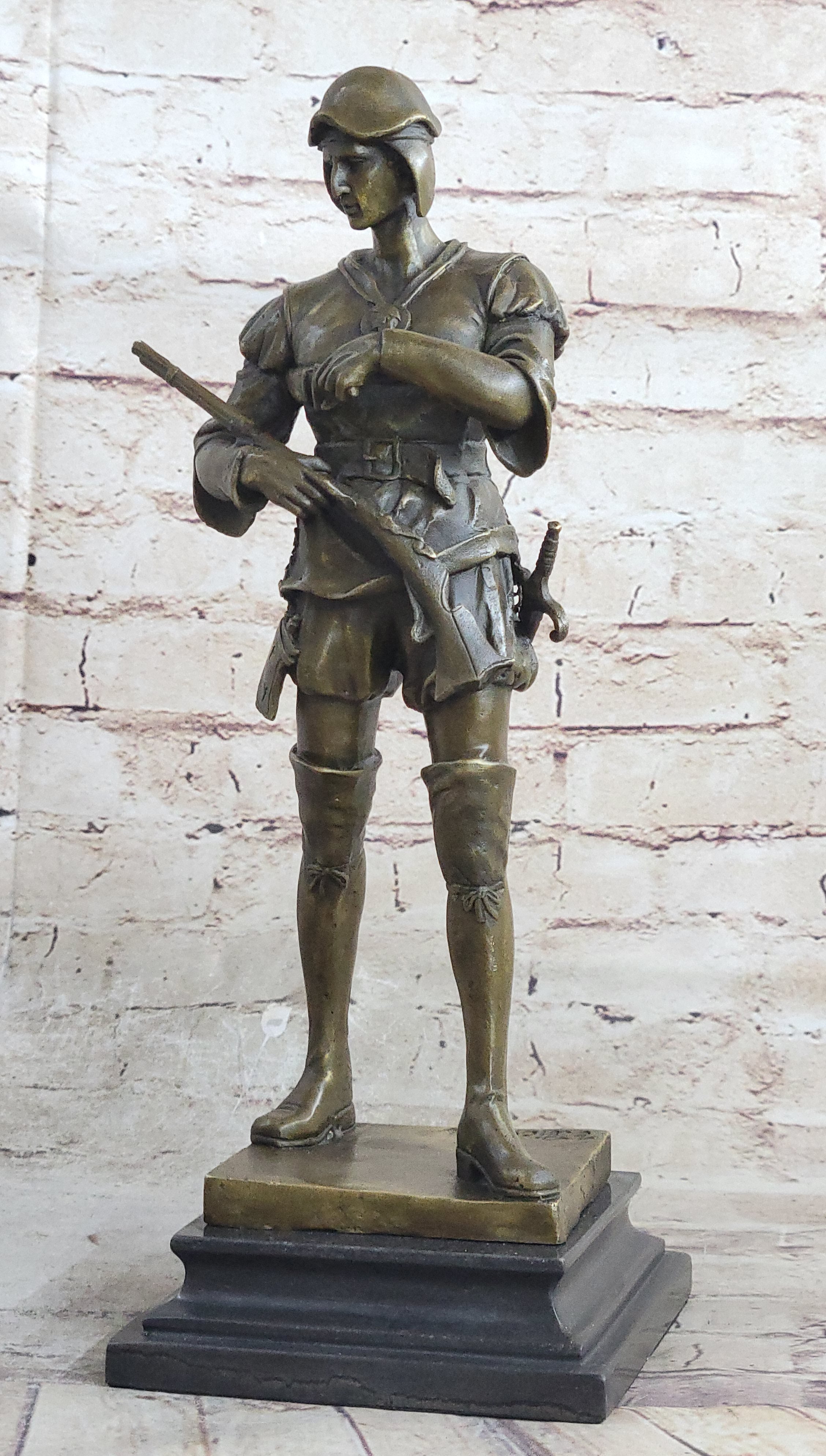 Bronze Sculpture by Emile Louis Picault, Figure of Warrior