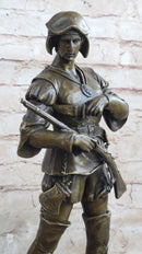 Bronze Sculpture by Emile Louis Picault, Figure of Warrior