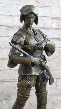 Bronze Sculpture by Emile Louis Picault, Figure of Warrior