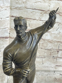 Bronze Figure of Young Fencer by Benoit Rougelet