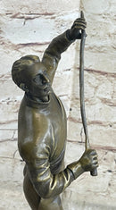 Bronze Figure of Young Fencer by Benoit Rougelet