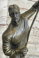 Bronze Figure of Young Fencer by Benoit Rougelet