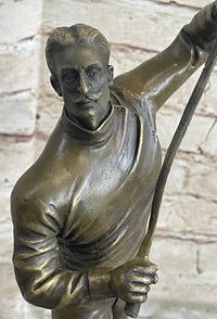 Bronze Figure of Young Fencer by Benoit Rougelet
