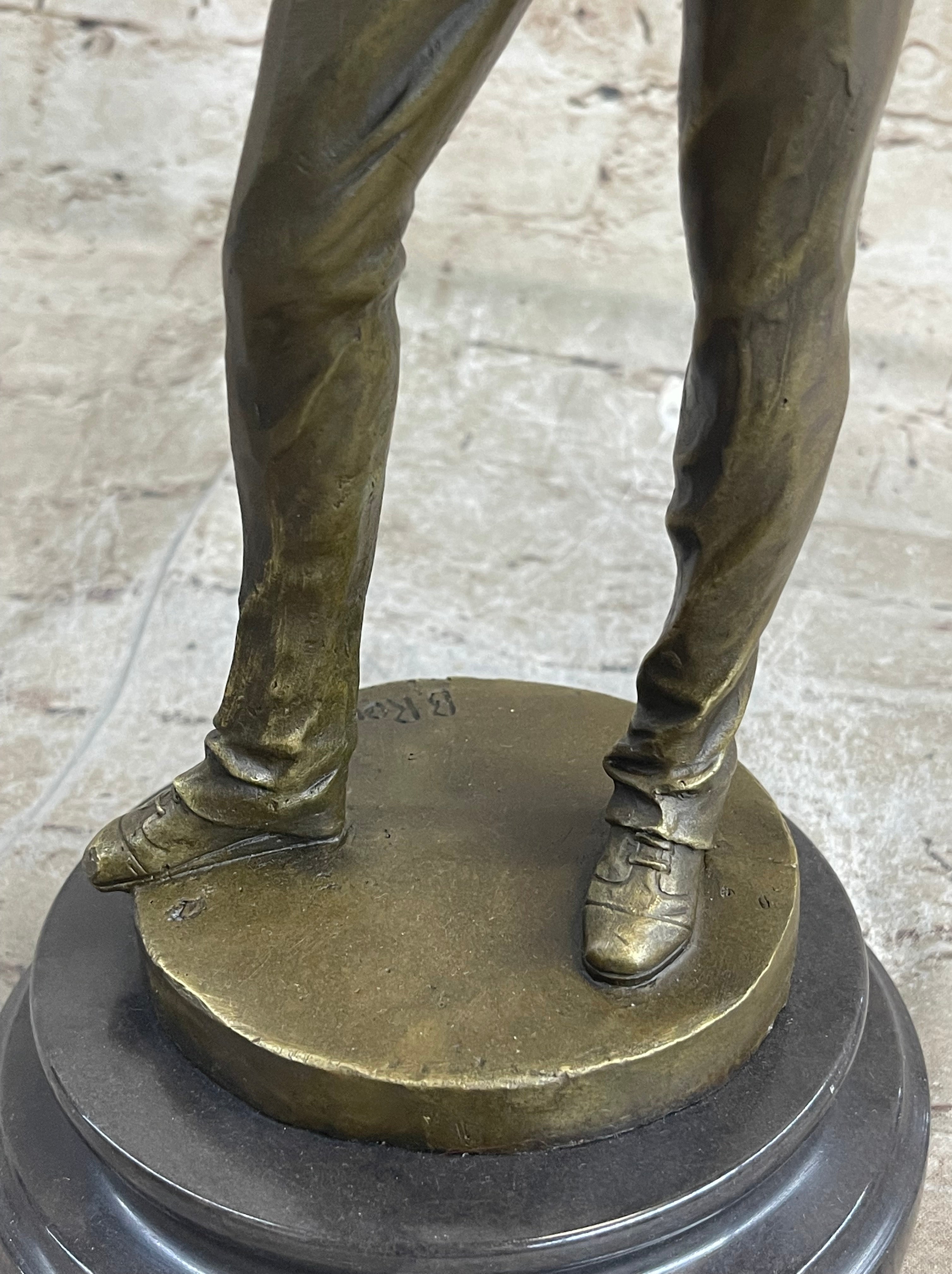 Bronze Figure of Young Fencer by Benoit Rougelet