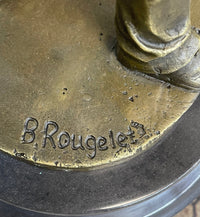 Bronze Figure of Young Fencer by Benoit Rougelet