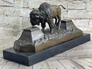 Large American Buffalo Bison Bronze Sculpture by Russell