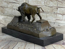 Large American Buffalo Bison Bronze Sculpture by Russell