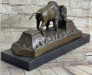 Large American Buffalo Bison Bronze Sculpture by Russell