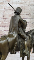 King Arthur Knight in Armor on Horseback Bronze 15" x 12"