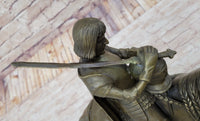 King Arthur Knight in Armor on Horseback Bronze 15" x 12"