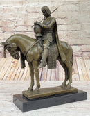 King Arthur Knight in Armor on Horseback Bronze 15" x 12"
