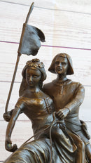 Bronze Figure of Couple on Horseback by Julius Schmidt-Felling