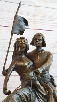 Bronze Figure of Couple on Horseback by Julius Schmidt-Felling