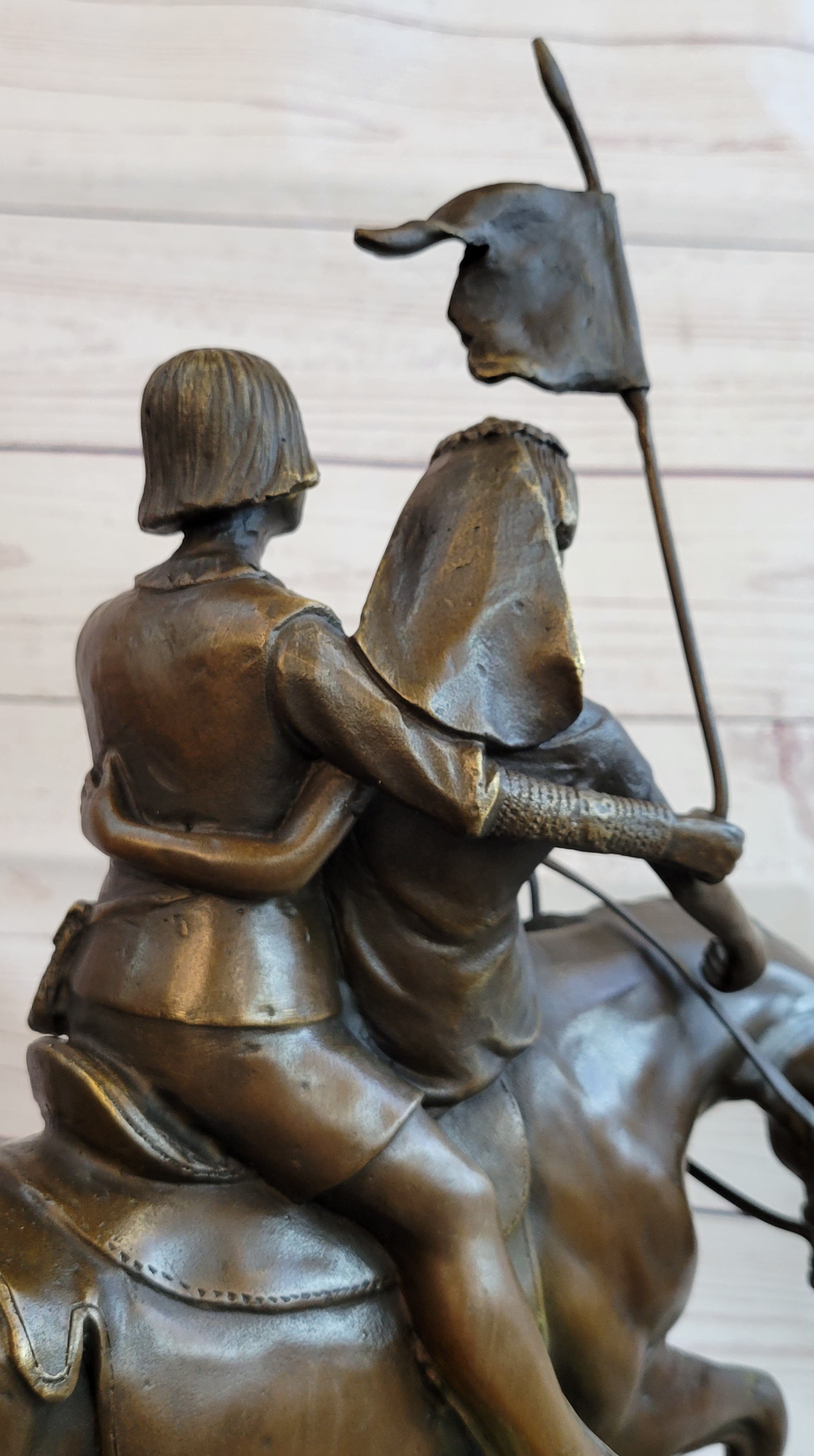 Bronze Figure of Couple on Horseback by Julius Schmidt-Felling