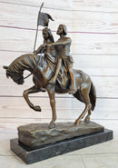 Bronze Figure of Couple on Horseback by Julius Schmidt-Felling
