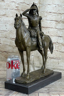19th Century Cavalry Soldier on Horseback Bronze 15"X 12"