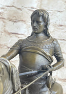 Medieval Armored Knight on Horseback Bronze 15" x 12"