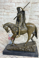 Signed Bonheur Arab Man on Horse Bronze Sculpture
