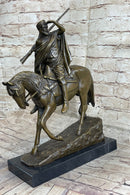 Signed Bonheur Arab Man on Horse Bronze Sculpture